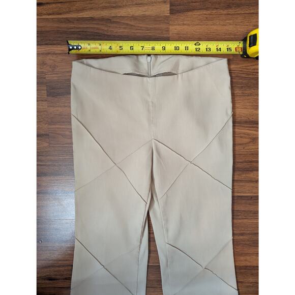 Vintage Y2K Wild Cat Cream Panel Seam Pants - Made in USA - Size Medium - Picture 3 of 8